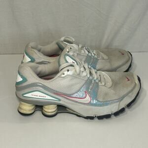 Nike Shox Turbo V 316874-111 Women’s size 8.5 White Pink Running Shoes Sneakers